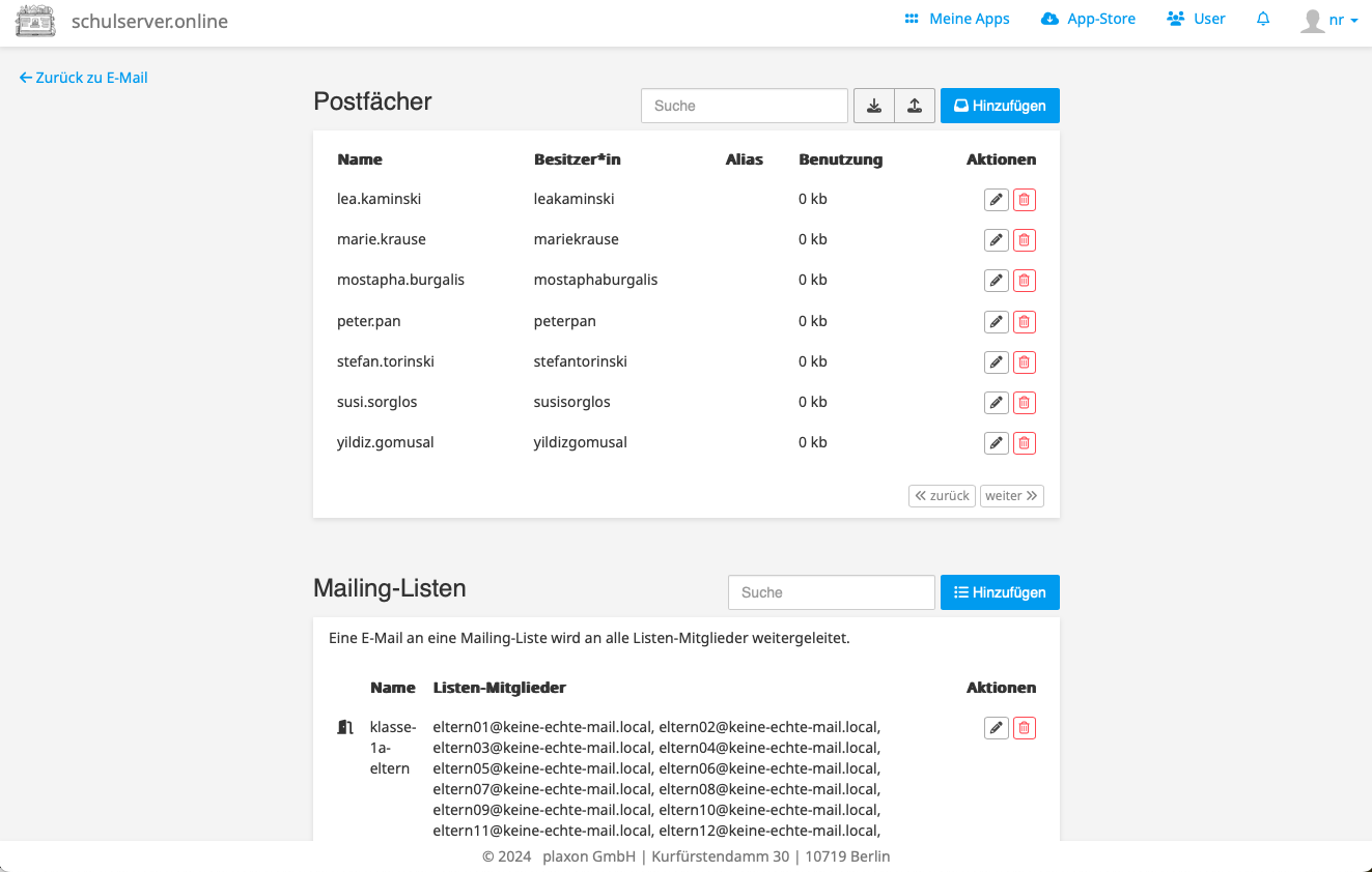 schulserver online-email